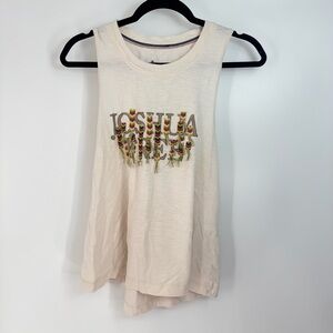 Pilcro Tassel Sleeveless U Neck Full Length Woven Lettering Tank Top